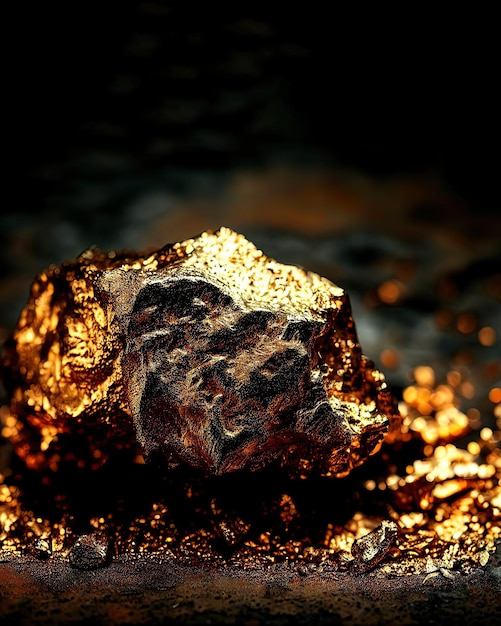 pure gold ore found mine stone floor 653449 8323